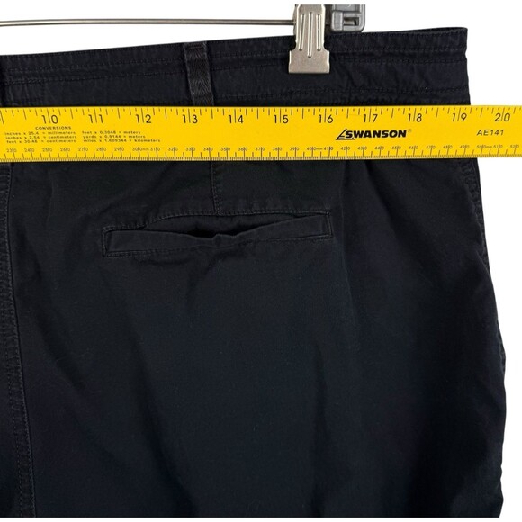 Lauren Ralph Lauren Black Shorts Size 14 Drawstring Cargo 100% Cotton - Picture 9 of 10